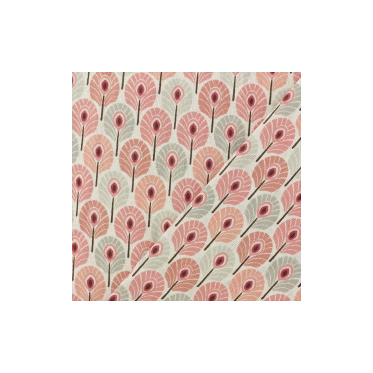 Tissu 100% coton imprimé plume de paon