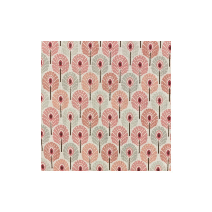Tissu 100% coton imprimé plume de paon