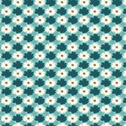Tissus imprimé fleurs bleu...