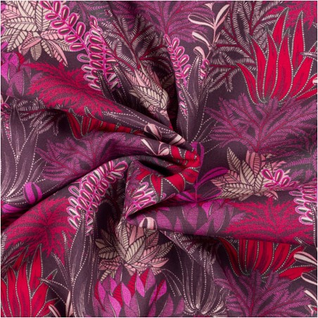 Viscose imprimé feuillage - Marseille Textiles