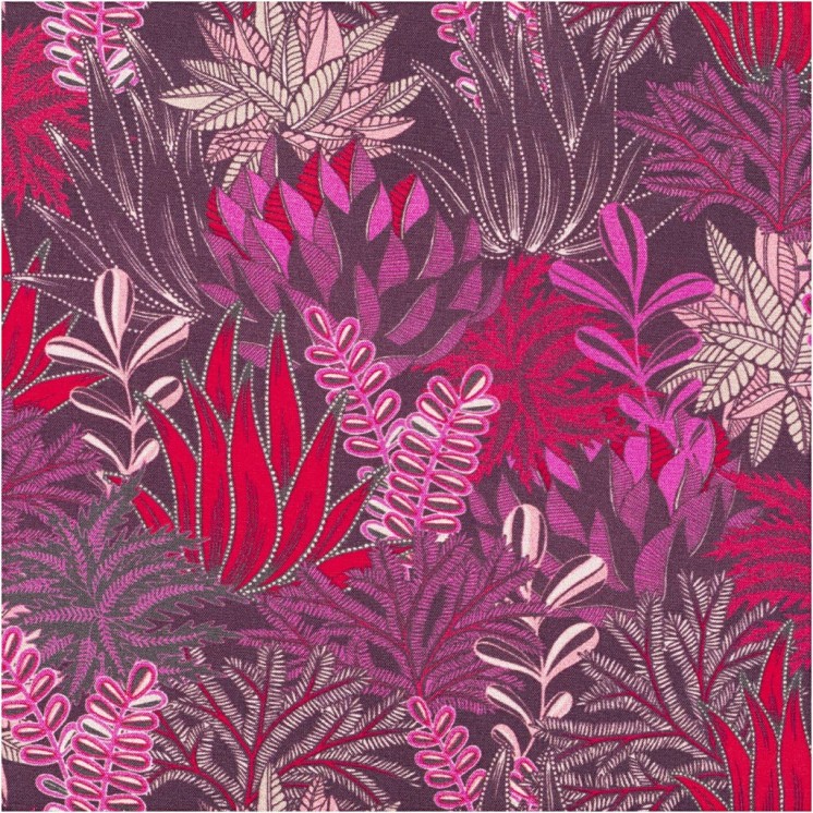 Viscose imprimé feuillage - Marseille Textiles