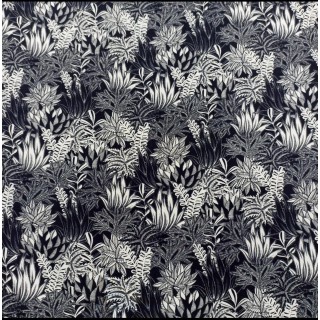 Tissus 100% viscose imprimé noir et blanc