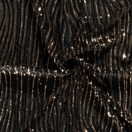 Tissus sequin bicolores sur velours - Marseille Textiles