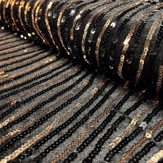 Tissus sequin bicolores sur velours - Marseille Textiles