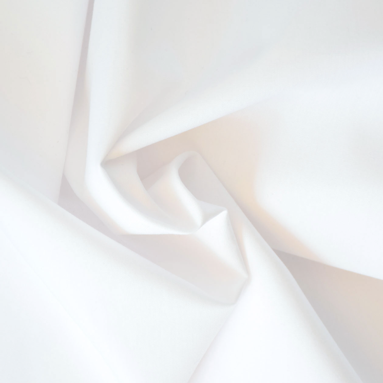 Popeline coton blanche naturelle
