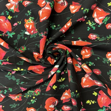 Viscose à fleurs - Marseille Textiles