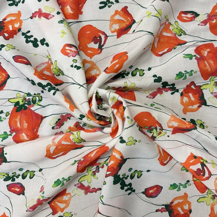 Viscose à fleurs - Marseille Textiles