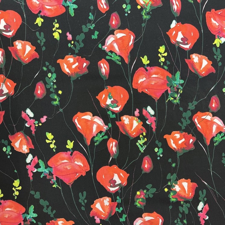 Viscose à fleurs - Marseille Textiles
