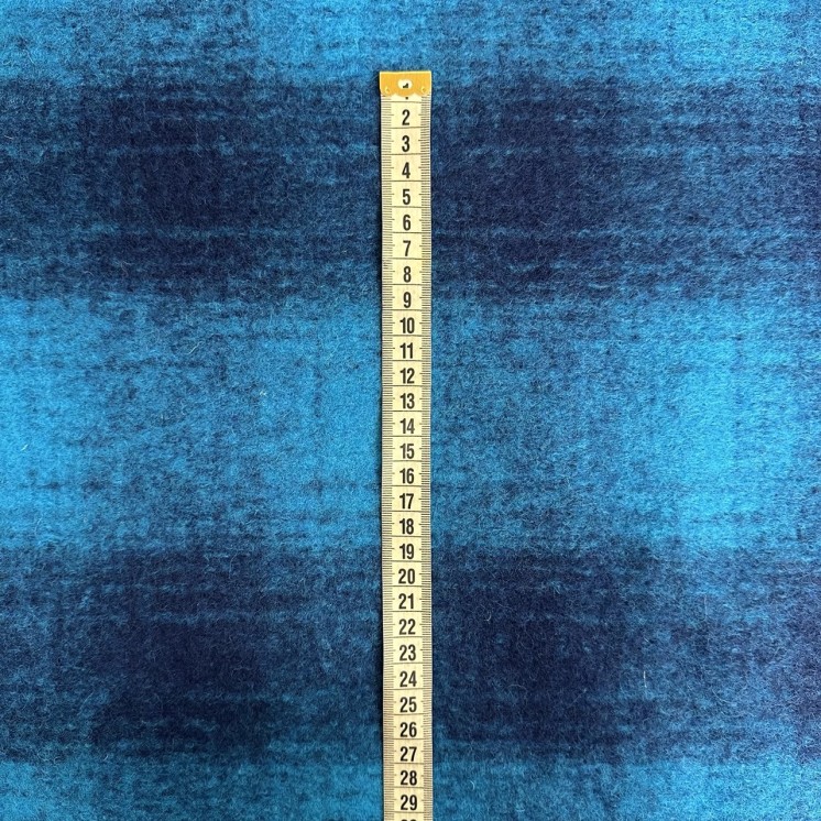 Lainage carreaux bleu - Marseille Textiles