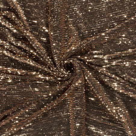 Tissu Maille Sequin Doré - Marseille Textiles