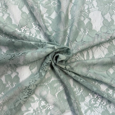 Dentelle Fleurie Turquoise - Marseille Textiles