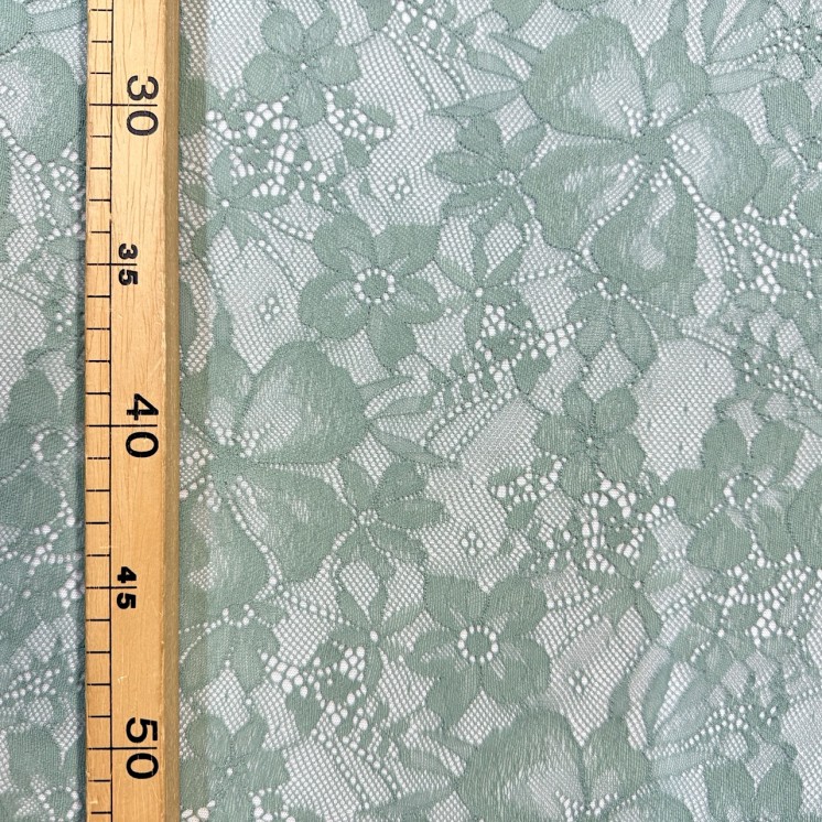 Dentelle Fleurie Turquoise - Marseille Textiles