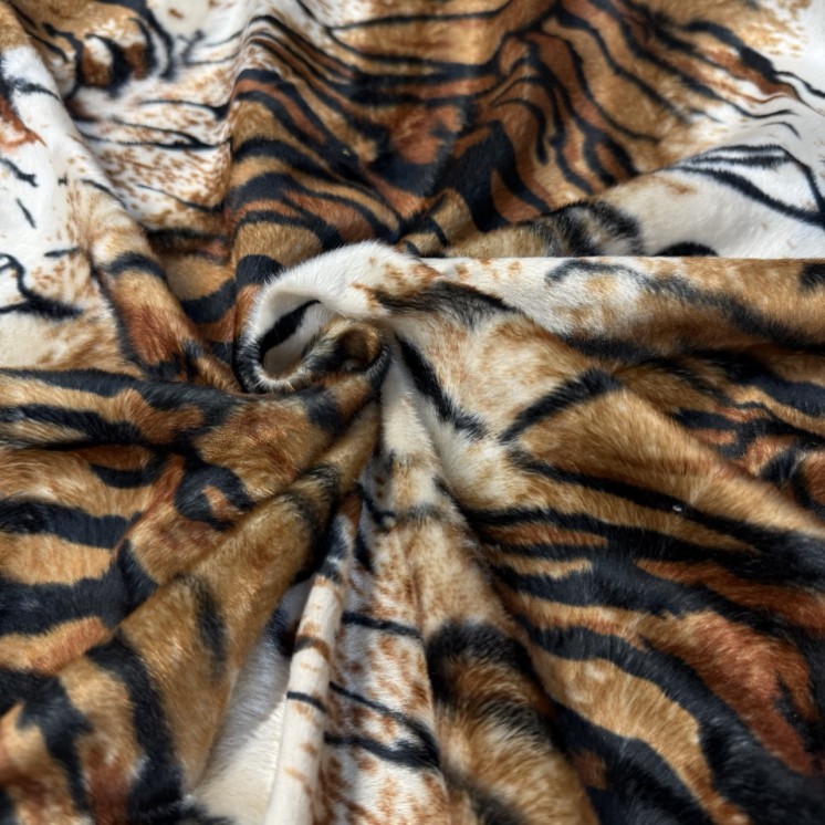 Fausse Fourrure Tigre - Marseille Textiles
