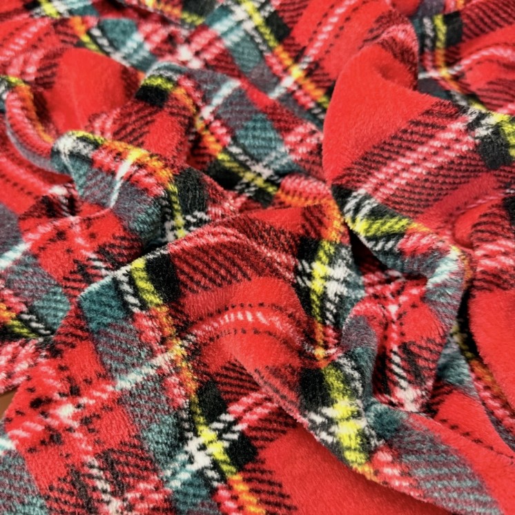 Polaire Doudou écossais - Marseille Textiles