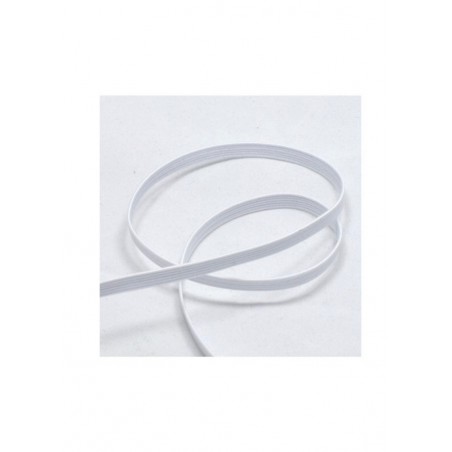 Elastique blanc plat 6mm