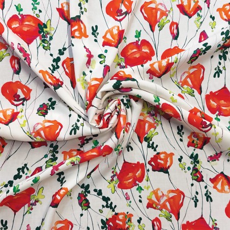 Viscose à fleurs - Marseille Textiles