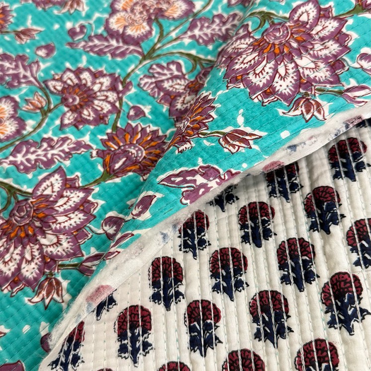 Matelassé imprimé indien - Marseille Textiles