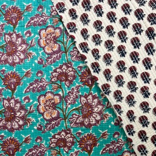 Matelassé imprimé indien - Marseille Textiles