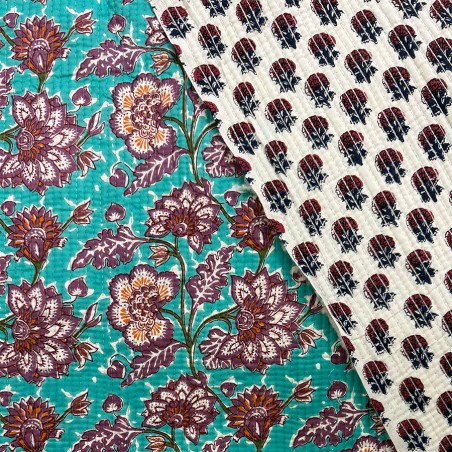 Matelassé imprimé indien - Marseille Textiles