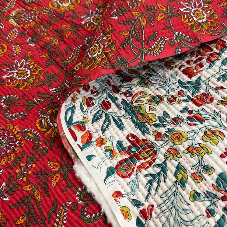 Matelassé imprimé indien - Marseille Textiles