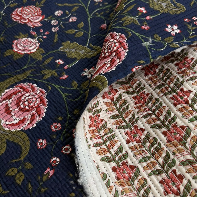 Matelassé imprimé indien - Marseille Textiles