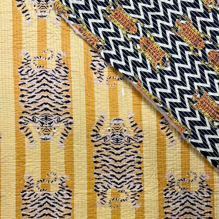 Matelassé imprimé indien - Marseille Textiles