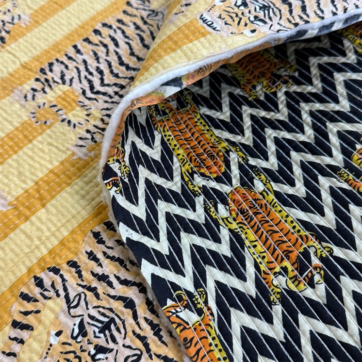 Matelassé imprimé indien - Marseille Textiles