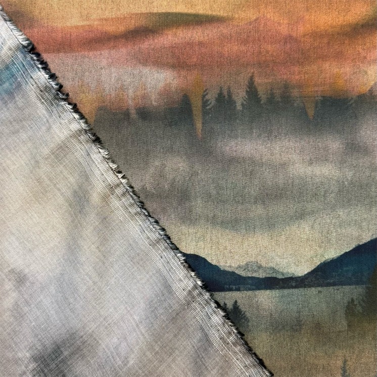 Coton Motif Paysage - Marseille Textiles