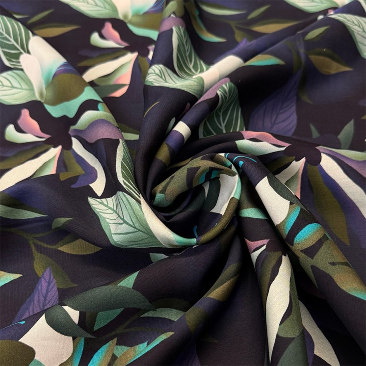 Coton Motif Tropical - Marseille Textiles