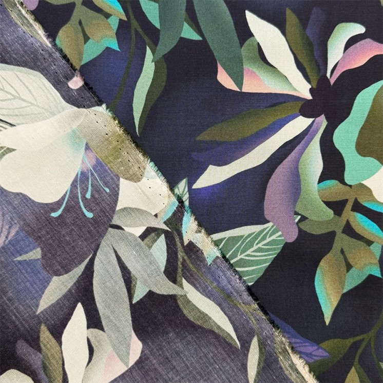 Coton Motif Tropical - Marseille Textiles