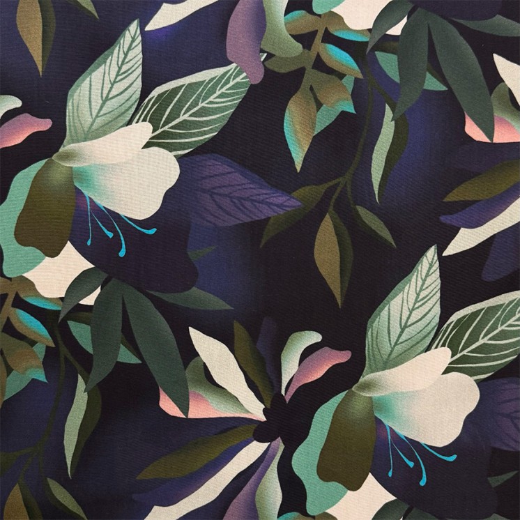 Coton Motif Tropical - Marseille Textiles