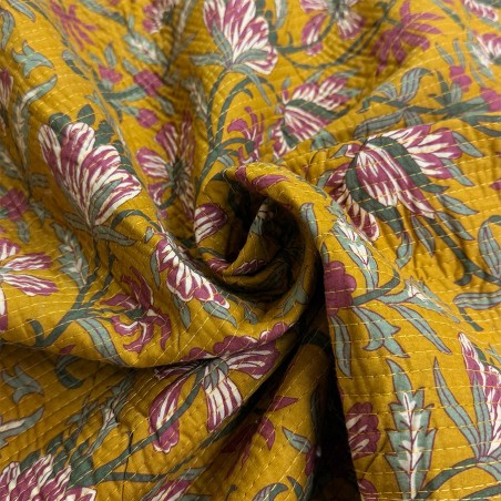 Matelassé imprimé indien - Marseille Textiles