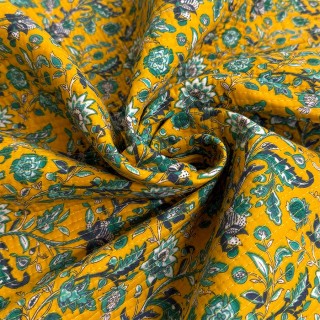 Matelassé imprimé indien - Marseille Textiles