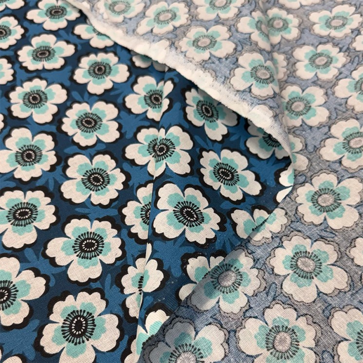 Coton Cretonne Fleuri - Marseille Textiles