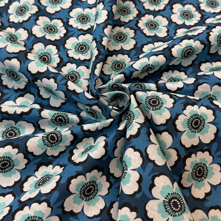 Coton Cretonne Fleuri - Marseille Textiles