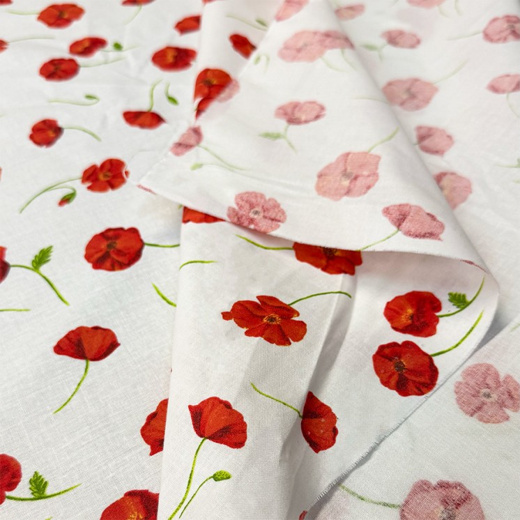 Coton Cretonne Fleuri - Marseille Textiles
