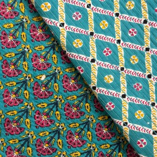 Matelassé imprimé indien - Marseille Textiles