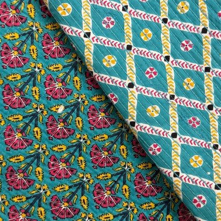 Matelassé imprimé indien - Marseille Textiles