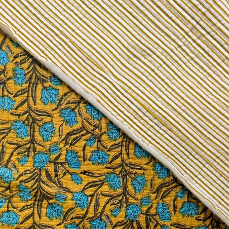 Matelassé imprimé indien - Marseille Textiles