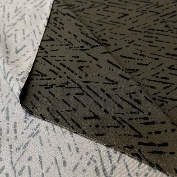 Viscose motif abstrait - Marseille Textiles