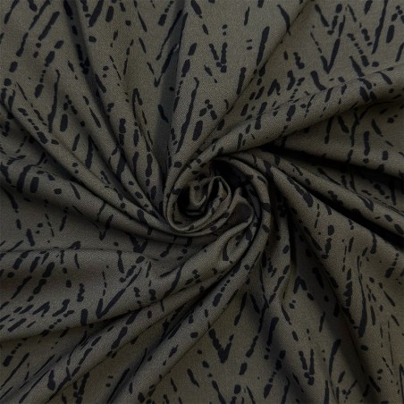 Viscose motif abstrait - Marseille Textiles