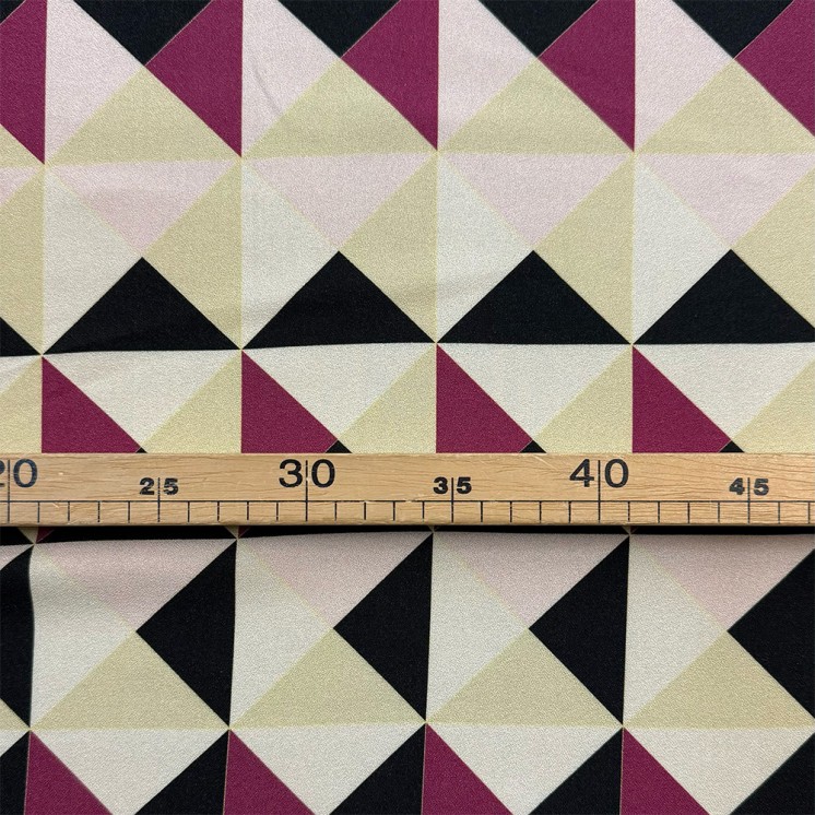 Viscose imprimé géométrique - Marseille Textiles