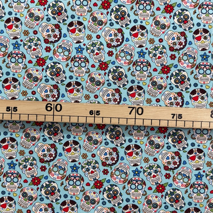 Tissus popeline calaveras mexicaine - Marseille textiles