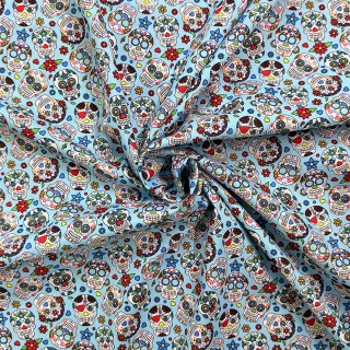 Tissus popeline calaveras mexicaine - Marseille textiles