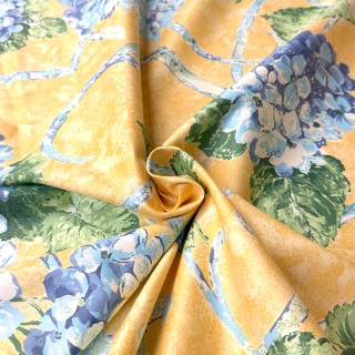 Coton imprimé Hortensia - Marseille Textiles