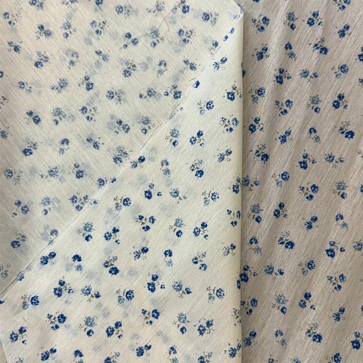 Coton motifs fleurs - Marseille Textiles