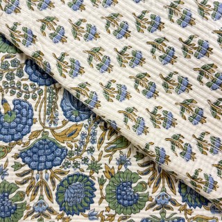 Matelassé imprimé indien - Marseille Textiles