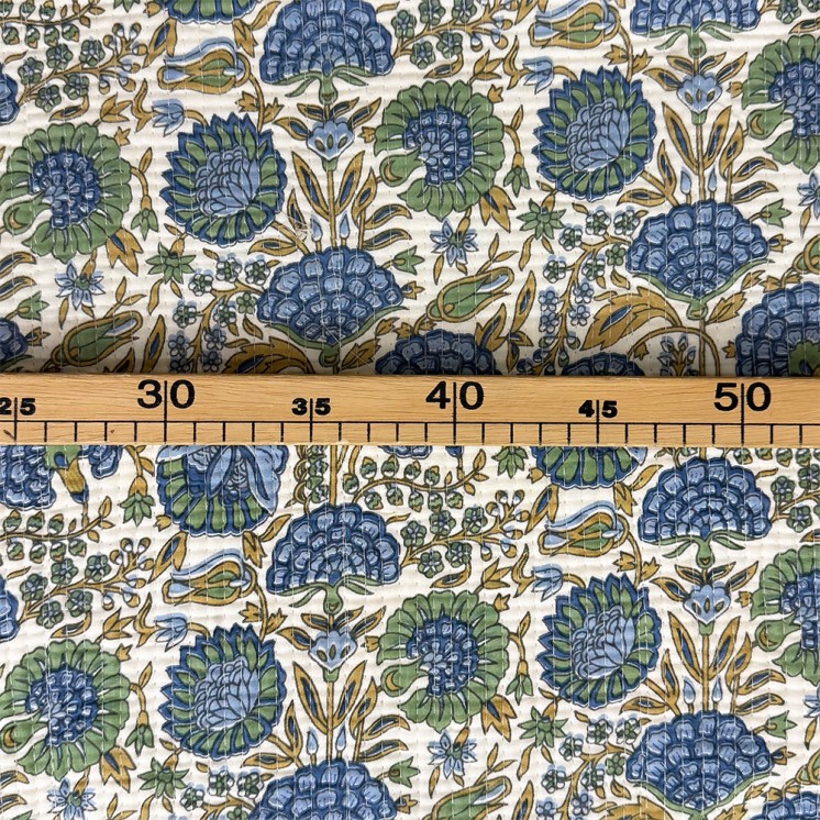 Matelassé imprimé indien - Marseille Textiles
