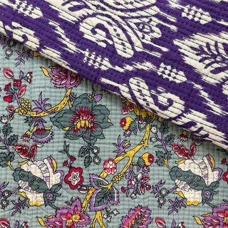 Matelassé imprimé indien - Marseille Textiles