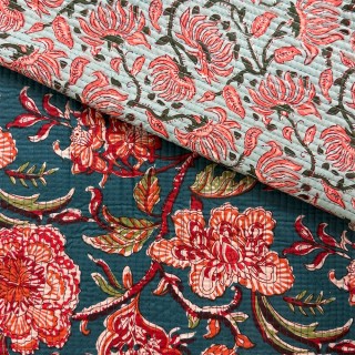 Matelassé imprimé indien - Marseille Textiles